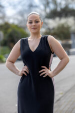 VESTIDO PRETO COM CONTRASTE RUGA - Image 6