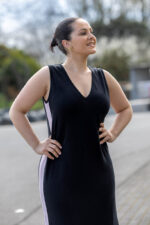 VESTIDO PRETO COM CONTRASTE RUGA - Image 7