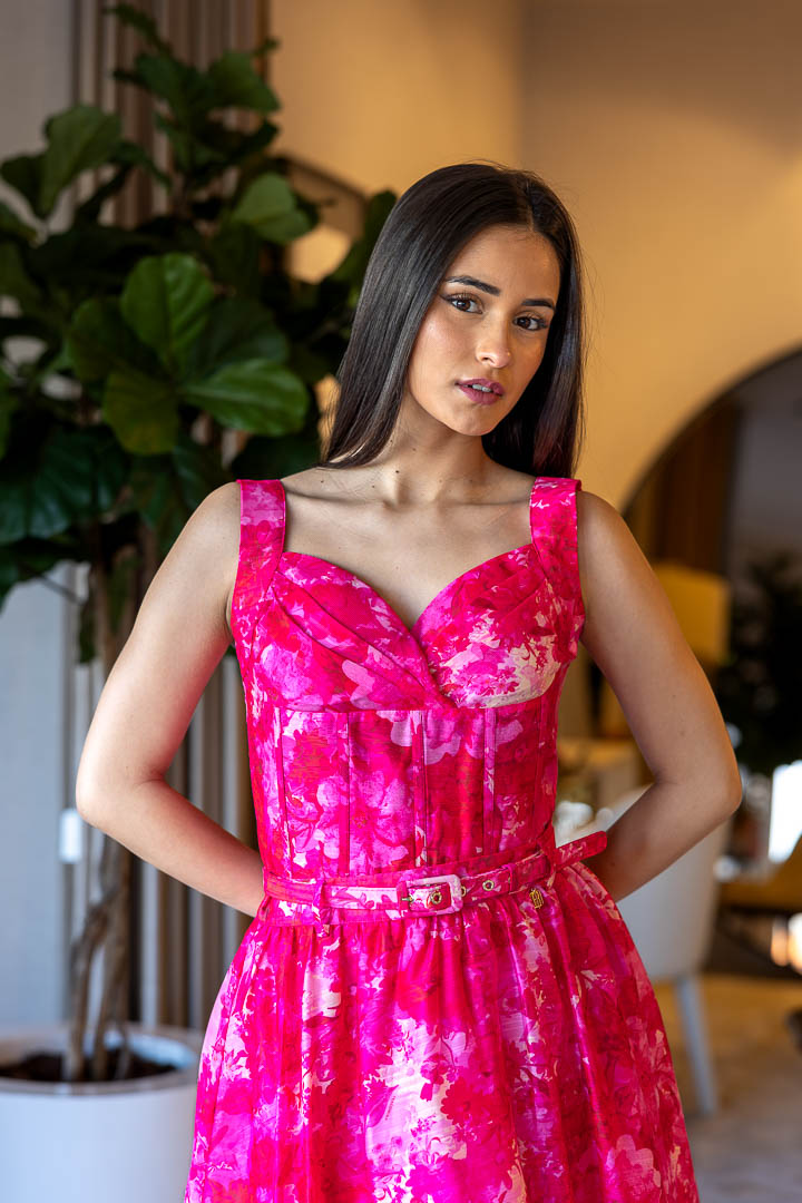 PC-26 CROP TOP ESTAMPA FLORIDA ROSA FRACOMINA - Image 1