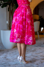 SAIA MIDI ESTAMPA FLORIDA ROSA FRACOMINA - Image 5