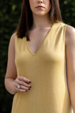 VESTIDO AMARELO COM CONTRASTE DE COR RUGA - Image 4