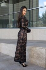 VESTIDO DE RENDA COM FLORES PONTO CHIC - Image 4