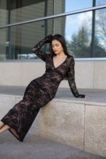VESTIDO DE RENDA COM FLORES PONTO CHIC - Image 2