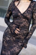 VESTIDO DE RENDA COM FLORES PONTO CHIC - Image 3