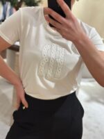 T SHIRT BRANCA REGULAR COM LOGO FRACOMINA - Image 2