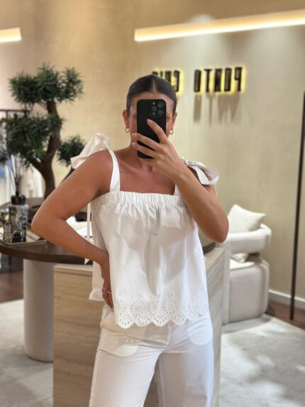 TOP BRANCO DE ALÇAS ICE PLAY