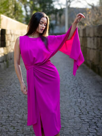 VESTIDO ROSA CARMEN PONTO CHIC
