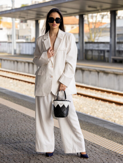 FATO BEGE CLARO COM PROMENOR BEGE ESCURO PONTO CHIC