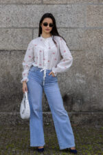 CALÇA WIDE LEG CLARA COM CORDÃO PONTO CHIC