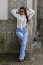 CALÇA WIDE LEG CLARA COM CORDÃO PONTO CHIC - Image 2