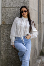 CALÇA WIDE LEG CLARA COM CORDÃO PONTO CHIC - Image 4