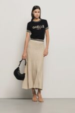 SAIA MIDI EM MALHA LUREX