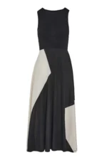 VESTIDO COMPRIDO PRETO COM CONTRASTES BSB - Image 4