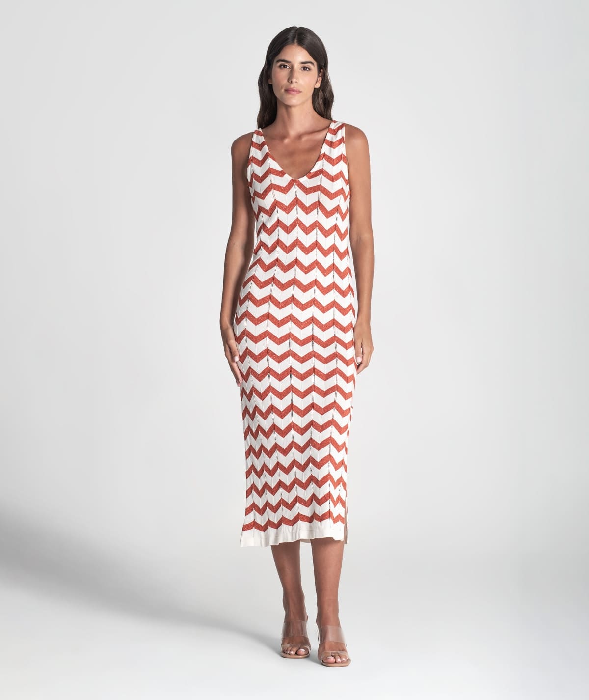 18381-large_default VESTIDO CRU ZIG ZAG COM BRILHO RUGA - Image 1