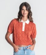 CAMISOLA POLO PERFURADA TELHA RUGA