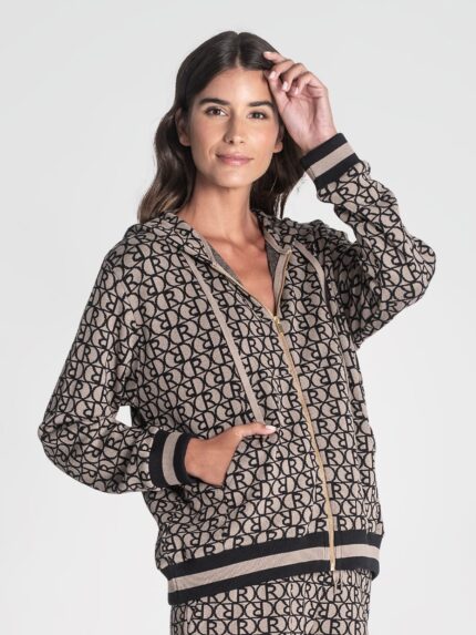 CASACO TAUPE JACQUARD RUGA