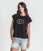 T-SHIRT PRETA COM TRANSFER BRILHANTES - Image 2