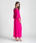 VESTIDO FUCHSIA SEM OMBROS RUGA - Image 3