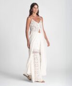 TOP BRANCO ALÇA FINA COM BORDADO RUGA - Image 3