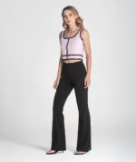 CALÇA PRETA BOCA DE SINO RUGA