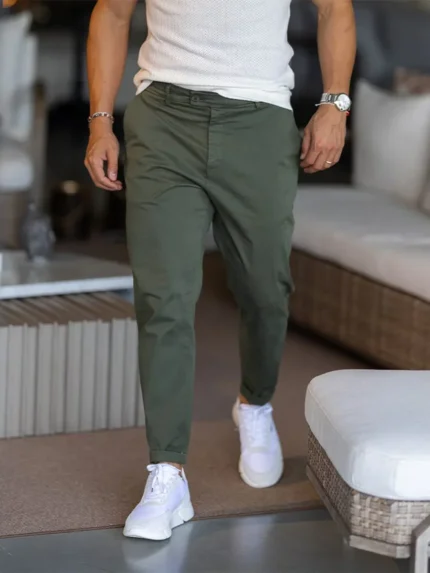 CALÇA CHINO TAPARED VERDE