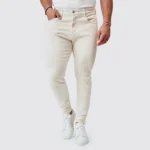 CALÇA SARJA RINGUE SLIM FIT BEGE CLARO ZOLF