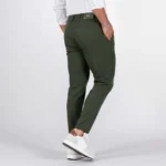 CALÇA COM CORDÃO SLIM FIT VERDE KAKI ZOLF - Image 3