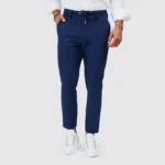 CALÇA COM CORDÃO SLIM FIT AZUL ROYAL ZOLF - Image 2