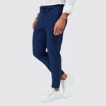 CALÇA COM CORDÃO SLIM FIT AZUL ROYAL ZOLF - Image 4