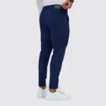 CALÇA COM CORDÃO SLIM FIT AZUL ROYAL ZOLF - Image 3