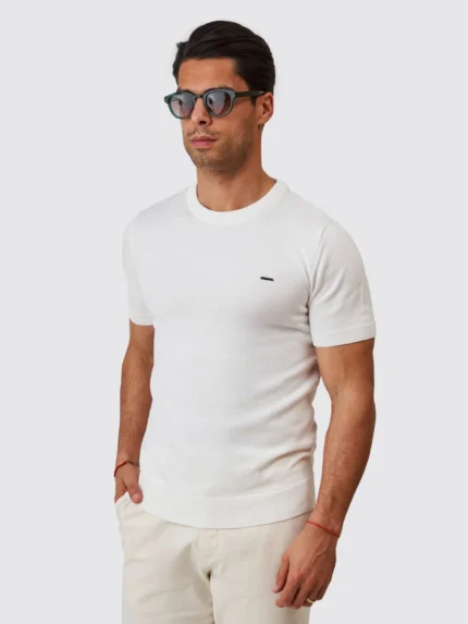 T-SHIRT DE MALHA TRICOT BRANCA ZOLF