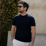 T-SHIRT DE MALHA TRICOT PRETA ZOLF - Image 2