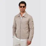 BOMBER TÉCNICO COM GOLA BEGE ZOLF