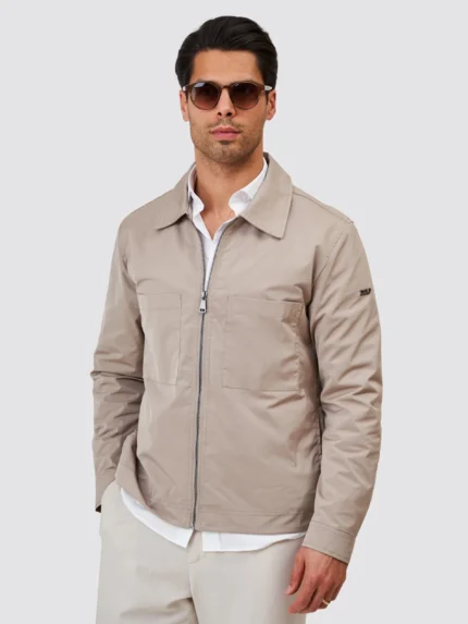 BOMBER TÉCNICO COM GOLA BEGE ZOLF