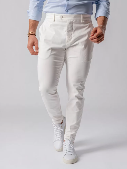 CALÇA CHINO SLIM FIT BRANCA ZOLF