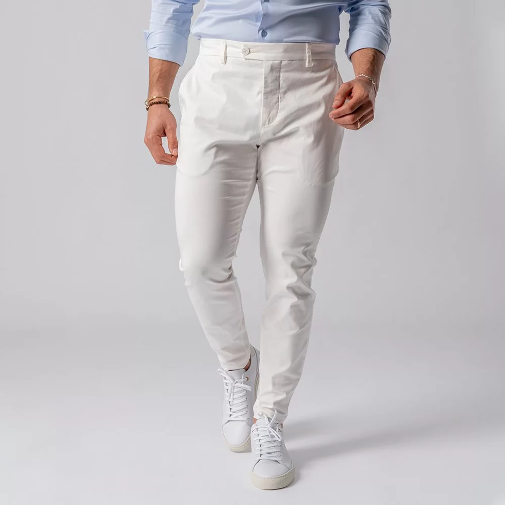 JLM1450 CALÇA CHINO SLIM FIT BRANCA ZOLF - Image 1