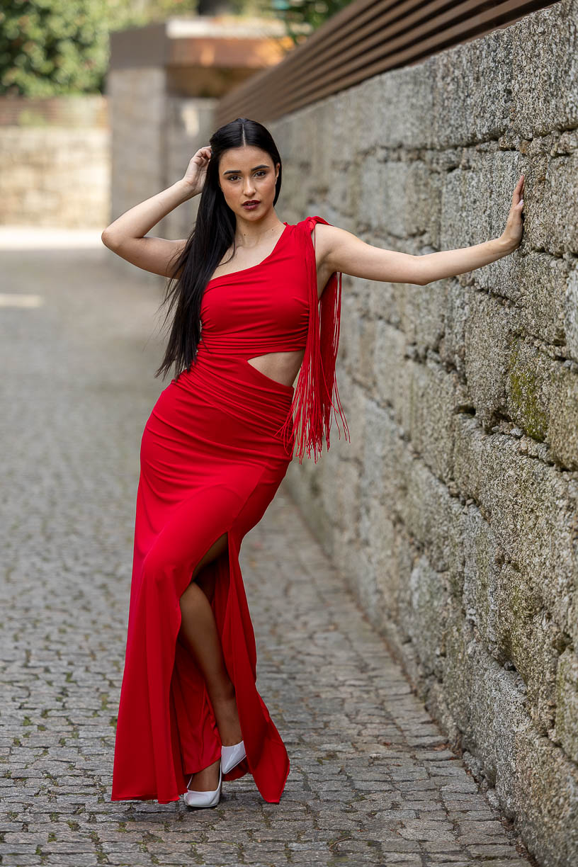 PC-12 VESTIDO COMPRIDO COM FRANJAS PONTO CHIC - Image 1