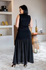 CONJUNTO PRETO COLETE E SAIA - Image 3