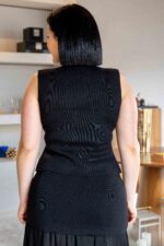 CONJUNTO PRETO COLETE E SAIA - Image 5