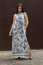 VESTIDO COMPRIDO ESTAMPADO SIMONA CORSELLINI