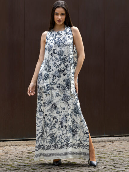 VESTIDO COMPRIDO ESTAMPADO SIMONA CORSELLINI