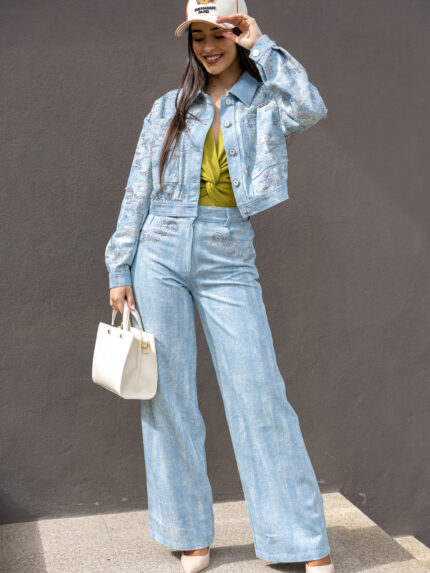 CALÇA JEANS COM BRILHO SAHOCO