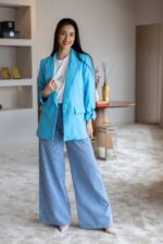 BLAZER AZUL BOTÃO DOURADO PONTO CHIC