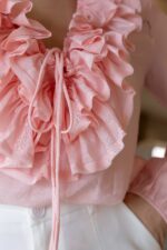 BLUSA ROSA COM FOLHO PONTO CHIC - Image 4