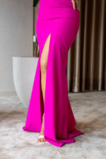 VESTIDO COMPRIDO COM FOLHO ROSA PONTO CHIC - Image 6