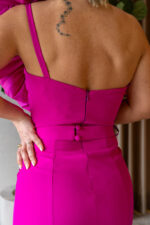 VESTIDO COMPRIDO COM FOLHO ROSA PONTO CHIC - Image 8