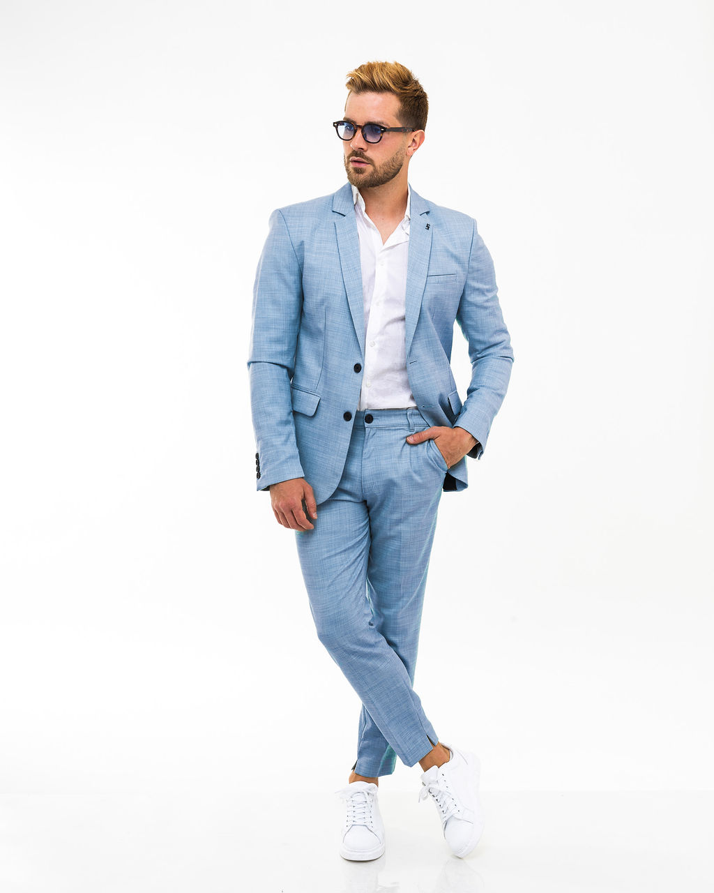 SUIT007(11) FATO LINEN AZUL CLARO IC WEAR - Image 1