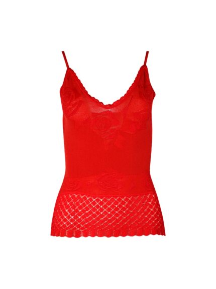 TOP DE MALHA VERMELHO COM TEXTURA SAHOCO
