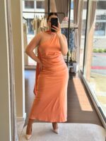 VESTIDO COMPRIDO CORAL PONTO CHIC