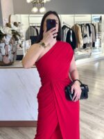 VESTIDO COMPRIDO VERMELHO PONTO CHIC - Image 4